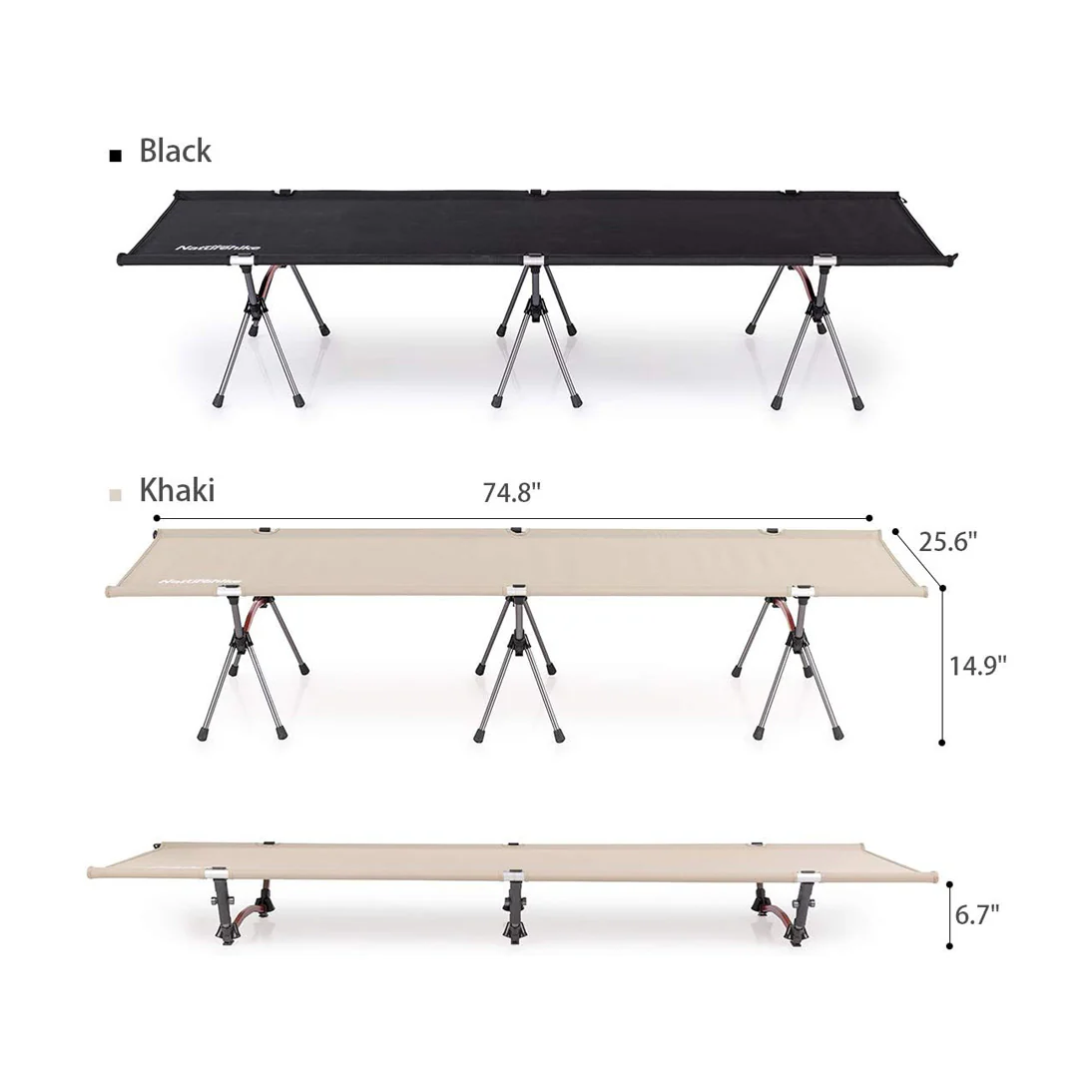 Naturehike XJC04 Ultralight Foldable Camping Cot Q-9E Single - Image 3