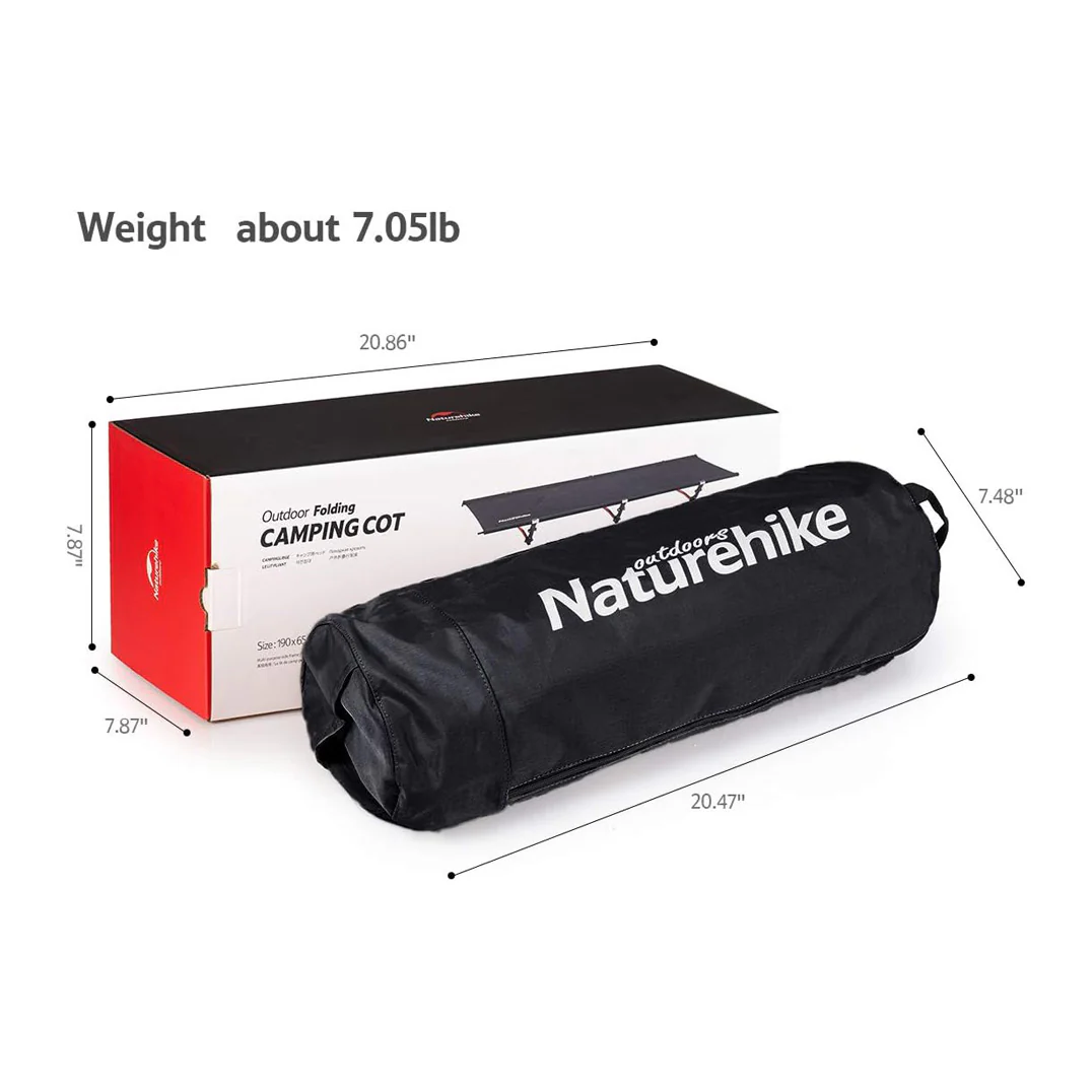 Naturehike XJC04 Ultralight Foldable Camping Cot Q-9E Single - Image 5