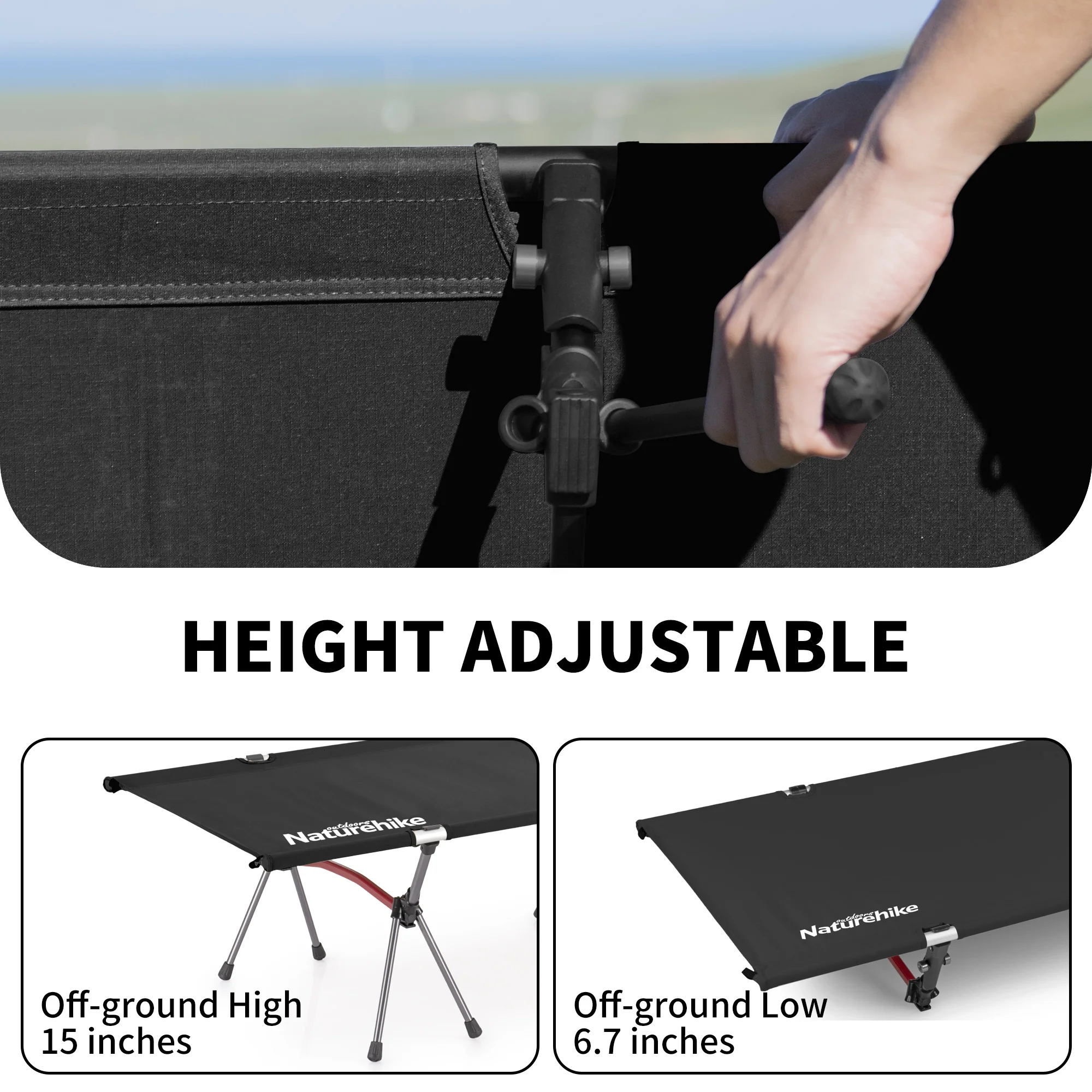 Naturehike XJC04 Ultralight Foldable Camping Cot Q-9E Single - Image 8