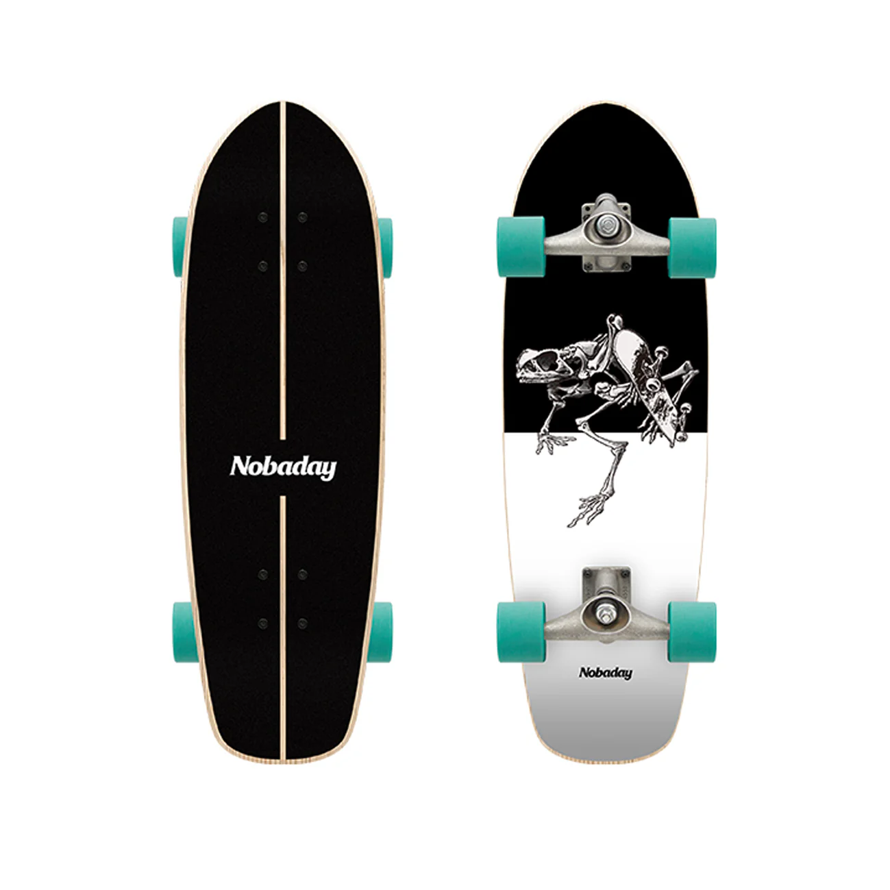 Nobaday 32 Inch Surf Skateboard - Shaka Frog