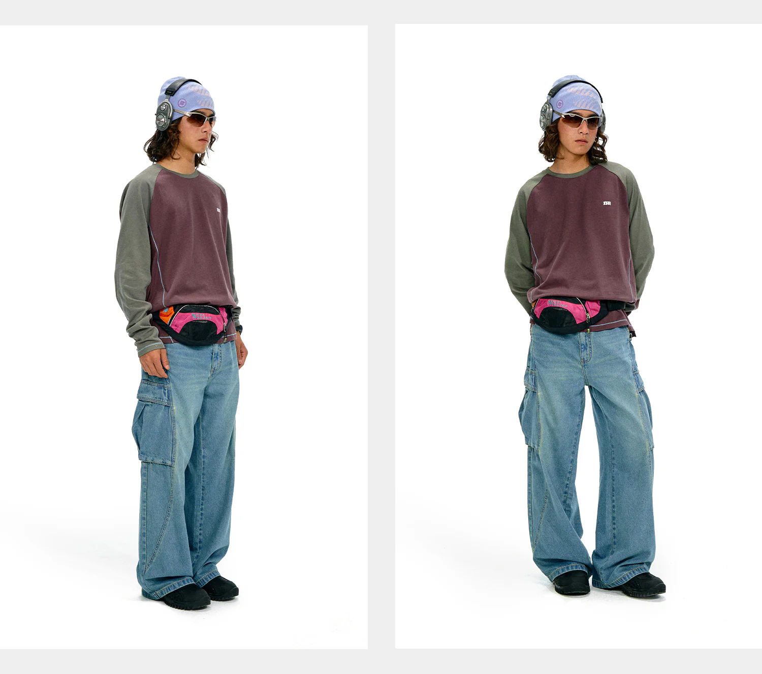 NOTHOMME Splicing Long Sleeve T-shirt - Image 15