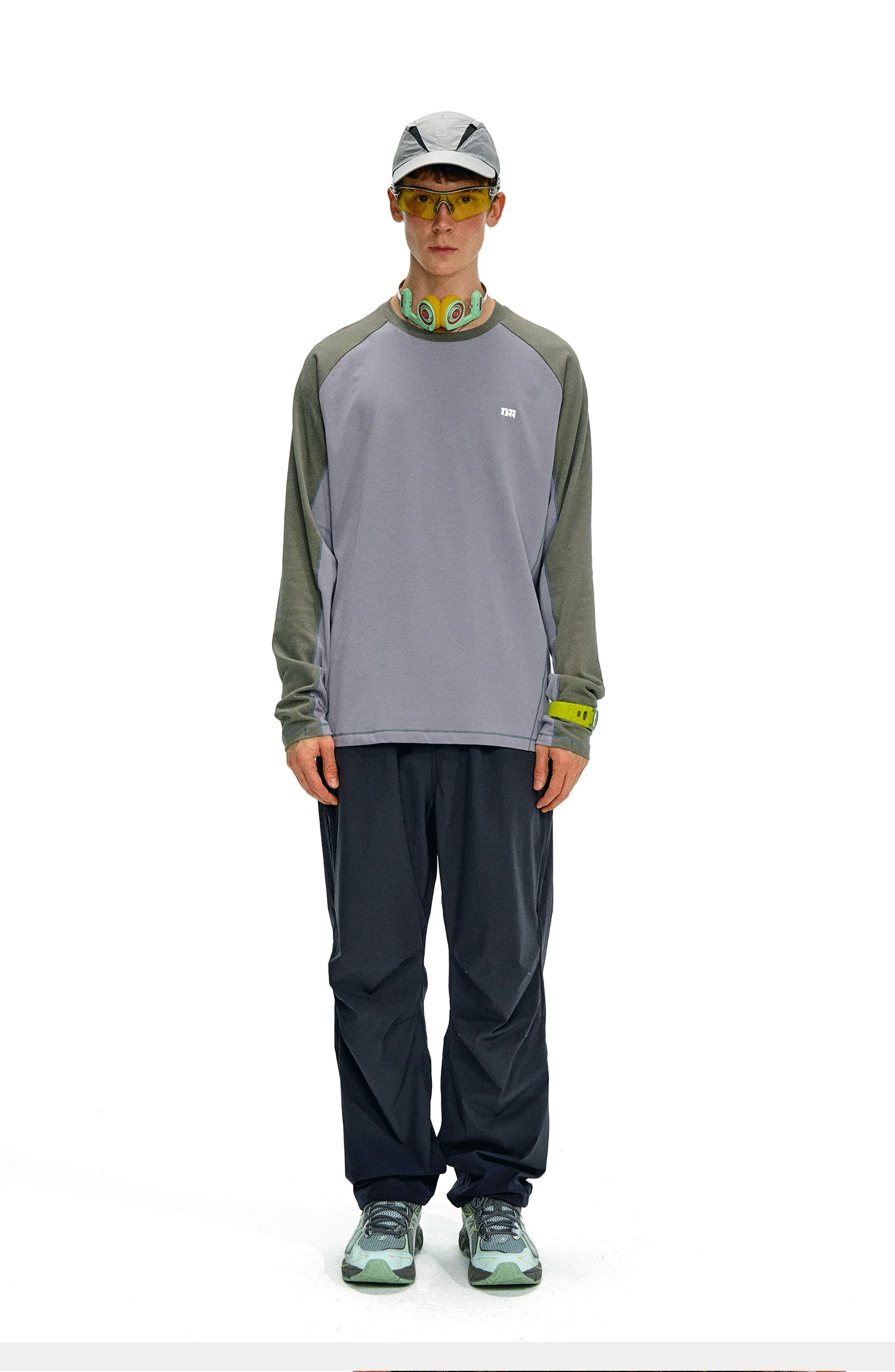 NOTHOMME Splicing Long Sleeve T-shirt - Image 7