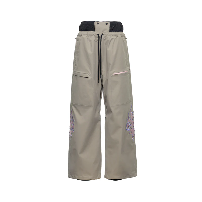 Randompow Freestyle Fire Stitches Snow Pants - Unisex - Image 2