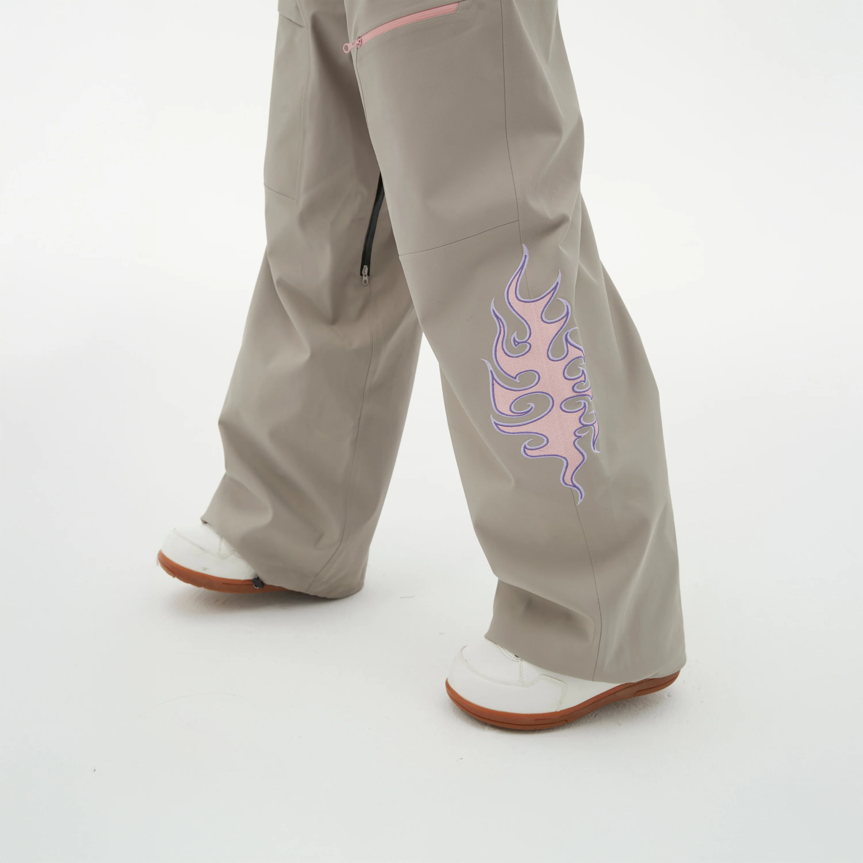 Randompow Freestyle Fire Stitches Snow Pants - Unisex - Image 4