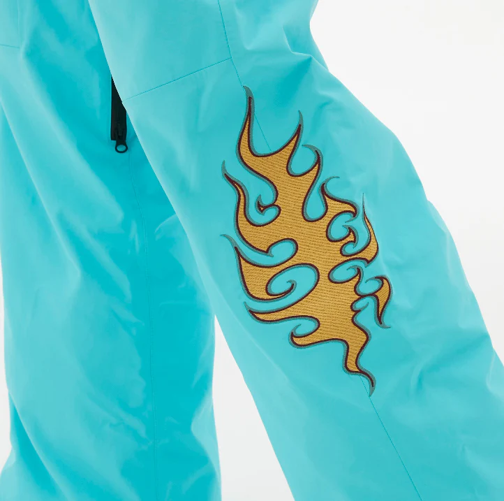 Randompow Freestyle Fire Stitches Snow Pants - Unisex - Image 7