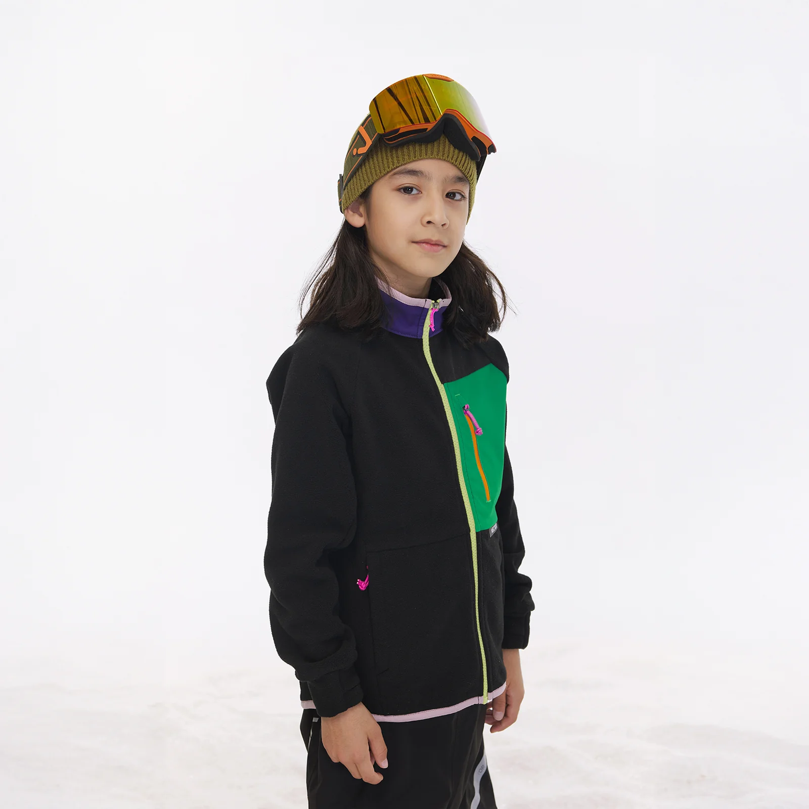 Vector Black Kids' Block Mid-Layer Fleece - Image 4