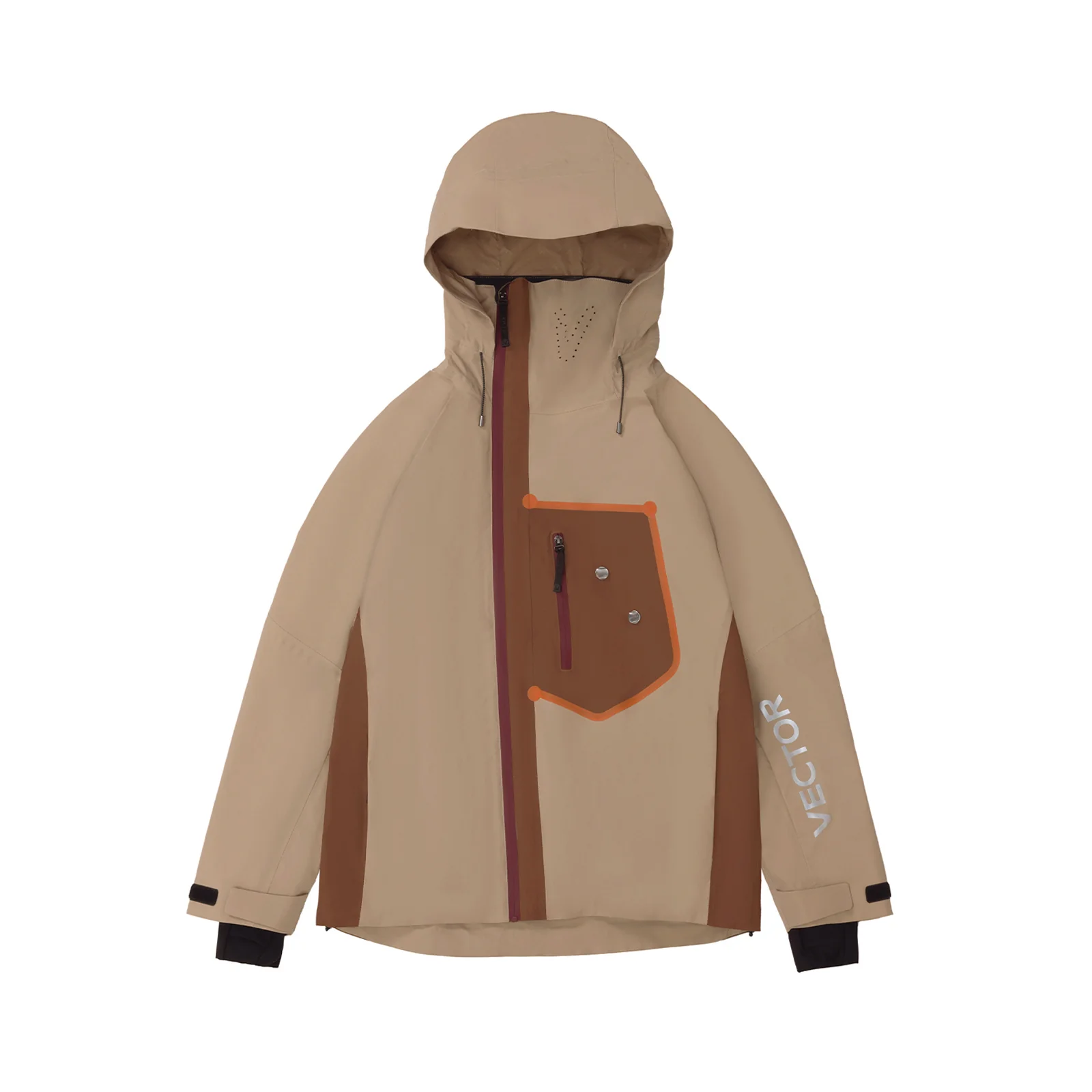 Vector Brown Snowpark Slash 2L Jacket - Unisex - Image 2