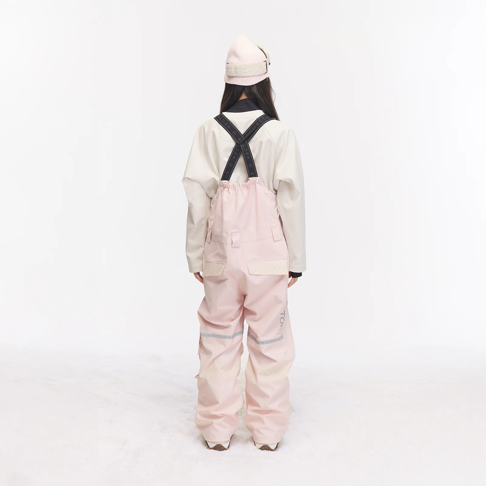 Vector Dusty Pink  Glow 2L Bib Pants - Unisex - Image 3
