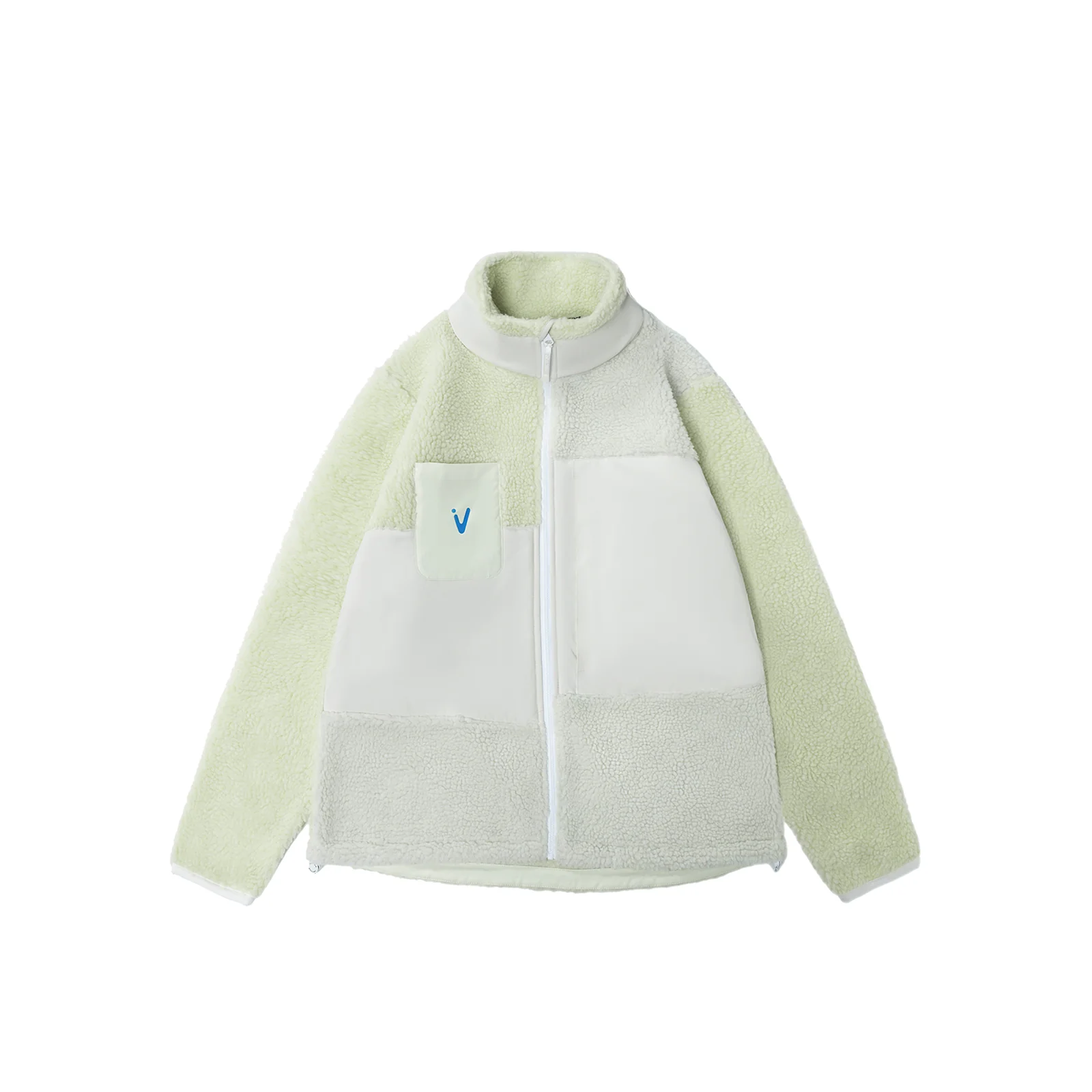 Vector Sand White Kids' Patch Darn Fleece Jacket - Image 3
