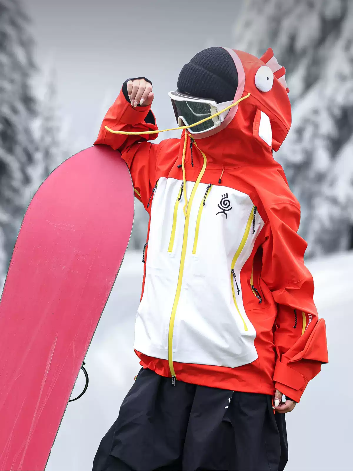 YEYEPOP Pop Lemon Koi 3L Hardshell Snowboard Jacket - Unisex - Image 2